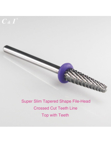 Broca de Uñas Profesional C&I E-File Cónico 2.35mm para Manicura