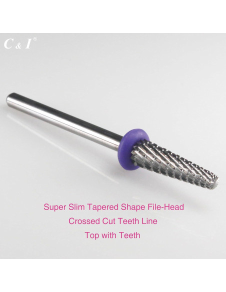 Broca de Uñas Profesional C&I E-File Cónico 2.35mm para Manicura