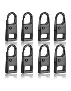 Kit de Reparación de Cremalleras 8 Piezas Metal WILLBOND Negro