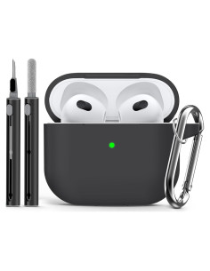 Funda Protectora de Silicona para AirPods 3ra Generación - Negro