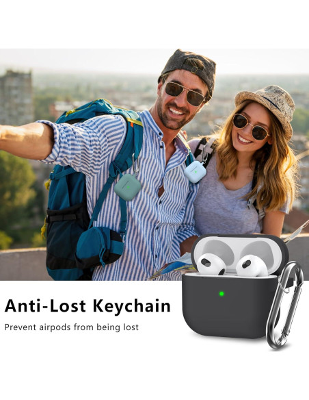 Funda Protectora de Silicona para AirPods 3ra Generación - Negro