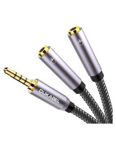 Divisor de Audio Estéreo 3.5mm DuKabel - 1 a 2 Conectores