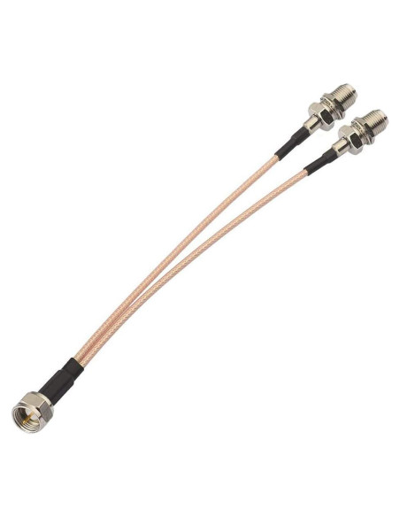 Divisor de Cable Coaxial F Tipo Youmimei 15cm Doble Hembra