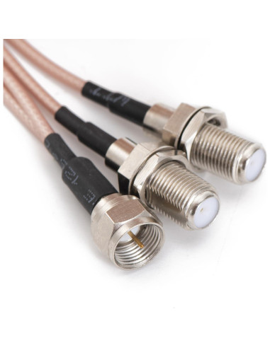 Divisor de Cable Coaxial F Tipo Youmimei 15cm Doble Hembra