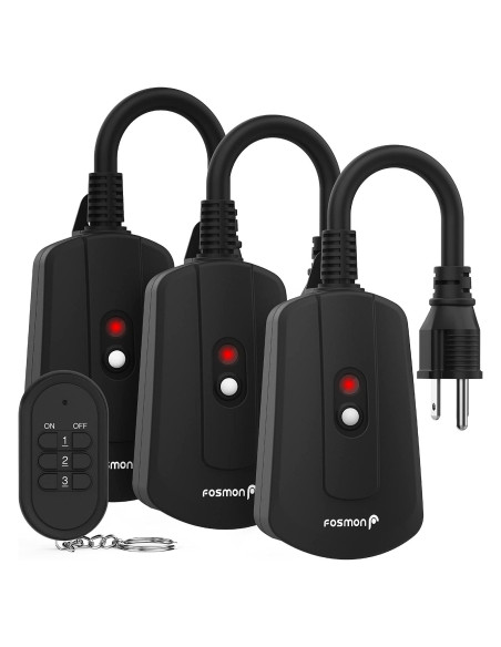 Enchufe Control Remoto Inalámbrico Fosmon 3 Salidas 30m