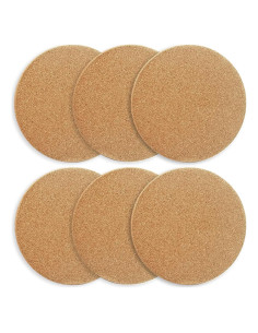 Set de 6 Posavasos de Corcho LEKAYIHU 10 cm Resistentes al Calor