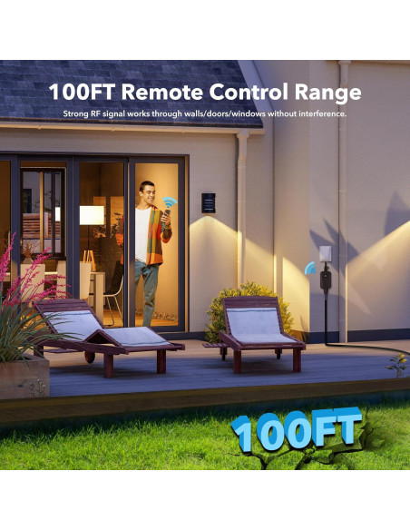 Enchufe Remoto BN-LINK para Exterior 15A Resistente a Intemperie