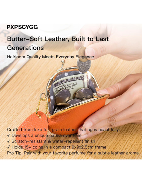 Monedero Pequeño de Cuero PU Vintage para Mujeres - Verde Almendra