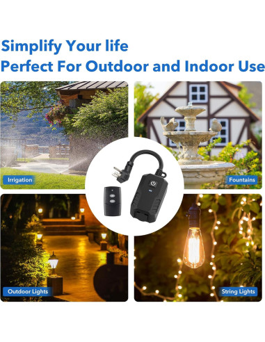 Enchufe Remoto BN-LINK para Exterior 15A Resistente a Intemperie