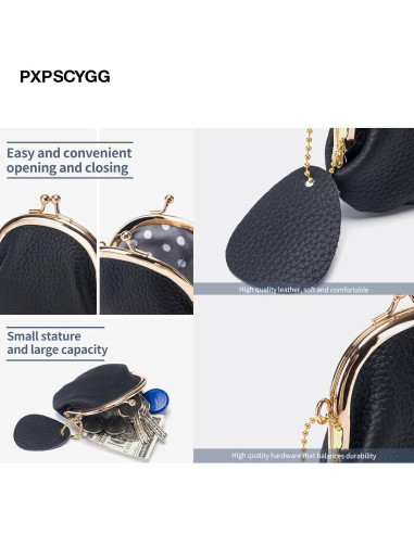 Monedero Pequeño de Cuero PU Vintage para Mujeres - Verde Almendra