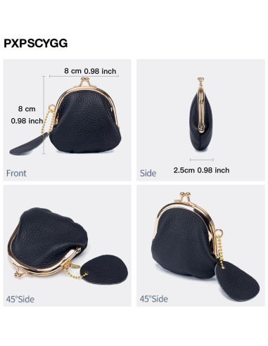 Monedero Pequeño de Cuero PU Vintage para Mujeres - Verde Almendra