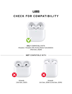 Funda Scout UAG para AirPods 4ta Gen, Protección Militar, Negro 2