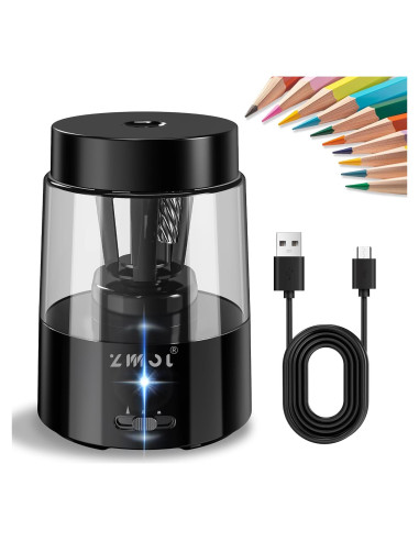 Afilador Eléctrico de Lápices ZMOL Recargable Automático
