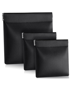 Monedero de Cuero PU Sadnyy 3 Piezas Negro - 2 Tamaños