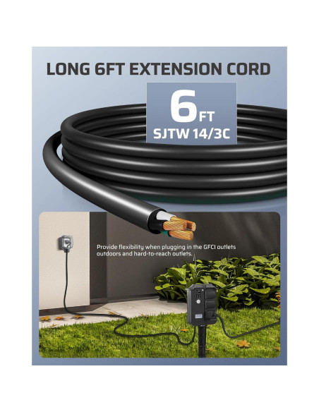 Temporizador de Estaca DEWENWILS 6 Salidas Impermeable Control Remoto Temporizador de Estaca DEWENWILS 6 Salidas Impermeable Control Remoto