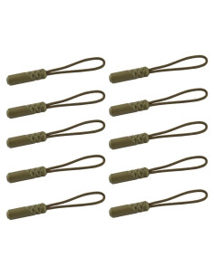 Tiradores de Cremallera CTZD Verde Militar - Paquete de 10