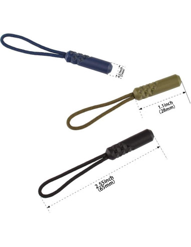 Tiradores de Cremallera CTZD Verde Militar - Paquete de 10