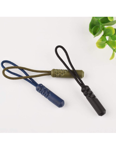 Tiradores de Cremallera CTZD Verde Militar - Paquete de 10