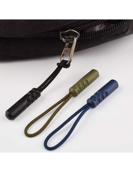 Tiradores de Cremallera CTZD Verde Militar - Paquete de 10