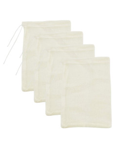 Bolsas de Tela de Queso AUXIN 100% Algodón Natural 4 Pack