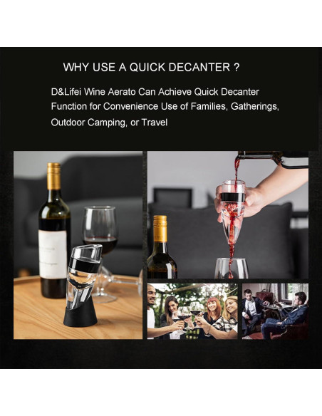 Aerador de Vino D&Slifei Modelo DS-100 - Mejora Sabores Rápido