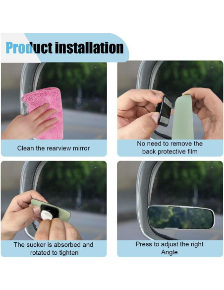 Espejo de Punto Ciego Trasero BDZMC 9.5x3.6cm Antideslumbrante