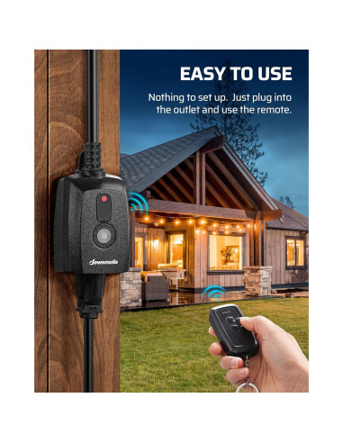Enchufe de Control Remoto DEWENWILS para Exterior 15A 100FT