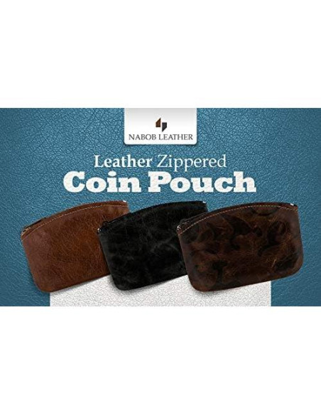 Monedero Grande de Cuero Genuino Nabob para Mujeres Negro 12.7x7.6 cm Monedero Grande de Cuero Genuino Nabob para Mujeres Negro 12.7x7.6 cm