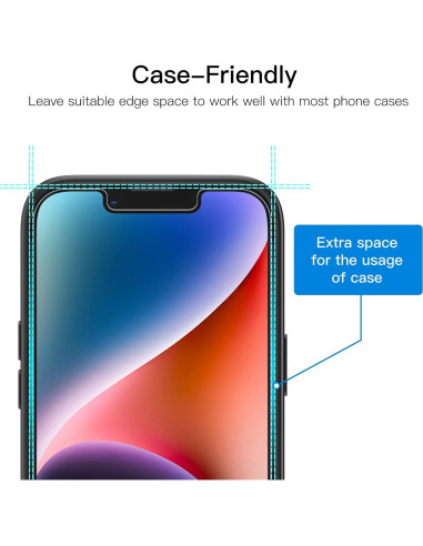 Protector de Pantalla Privado JETech para iPhone 16e/14 15.5 cm, 2-Pack