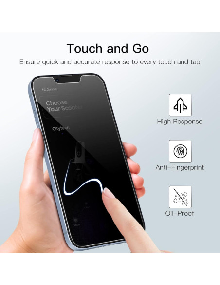 Protector de Pantalla Privado JETech para iPhone 16e/14 15.5 cm, 2-Pack