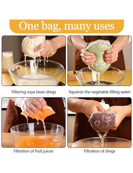 Bolsa de Tela para Colar Leche de Nueces Slodki - 3 Unidades S Bolsa de Tela para Colar Leche de Nueces Slodki - 3 Unidades S