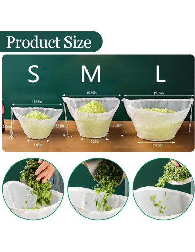 Bolsa de Tela para Colar Leche de Nueces Slodki - 3 Unidades S