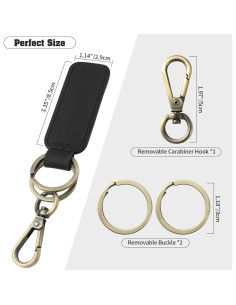 Llave de coche de cuero genuino Jack&Chris JC306 - Universal 2