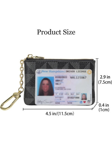 Monedero de Cuero Sintético MOCCNT Negro 11.5x7.5 cm