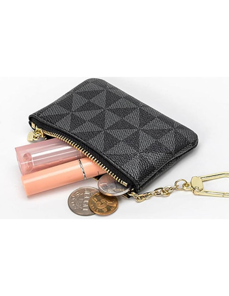 Monedero de Cuero Sintético MOCCNT Negro 11.5x7.5 cm