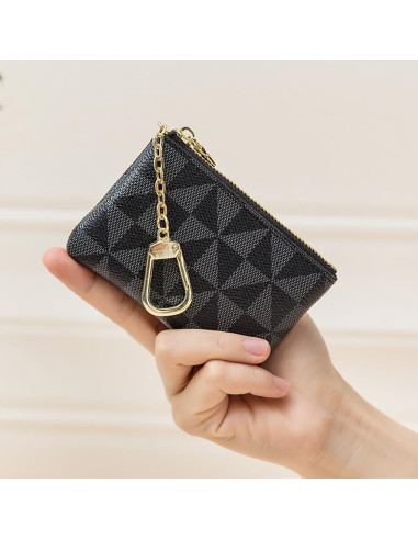 Monedero de Cuero Sintético MOCCNT Negro 11.5x7.5 cm