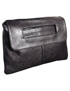 Bolso Clutch de Cuero PU para Mujer - Alta Capacidad Negro