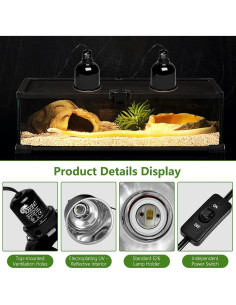 Lámpara de Reptiles BOEESPAT Dome Profundo 14 cm Max 150W 2