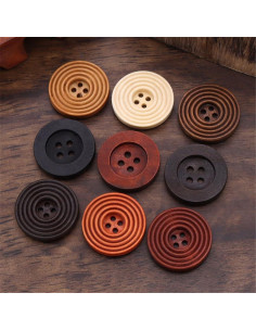 10 Piezas Botones de Madera DIY WDFCSIX 9mm Ecológicos 2