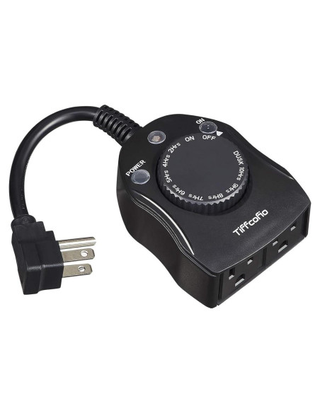 Temporizador Exterior TiFFCOFiO TF-1502 con Sensor de Luz 15A