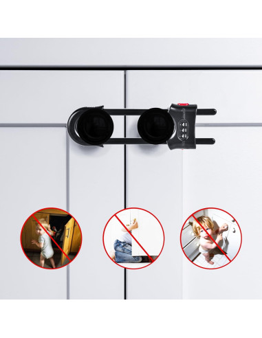 Cerraduras Deslizantes para Gabinetes Estrella Xuanxi - Negro