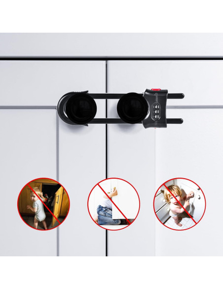 Cerraduras Deslizantes para Gabinetes Estrella Xuanxi - Negro