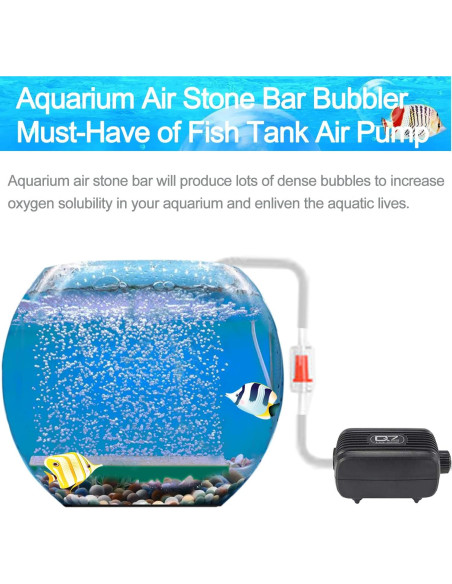 Barra de piedra de aire para acuario DeKago 10.16 cm 5 piezas