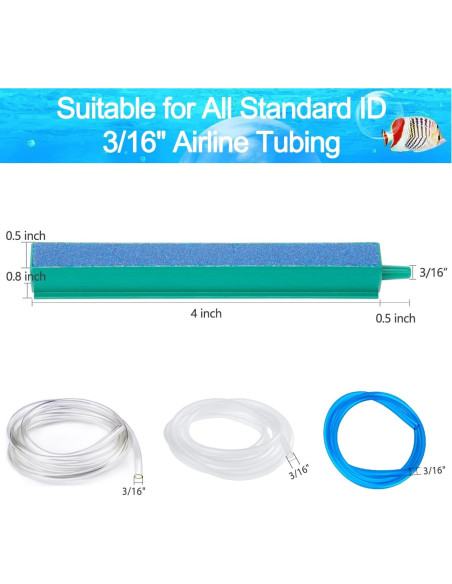 Barra de piedra de aire para acuario DeKago 10.16 cm 5 piezas