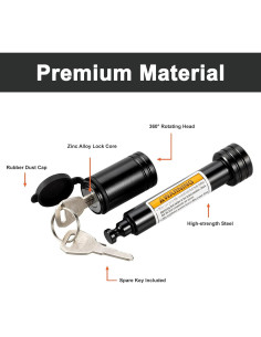 Cerradura de Enganche Antirrobo TOPSHINE 1.59 cm con 2 Llaves 2