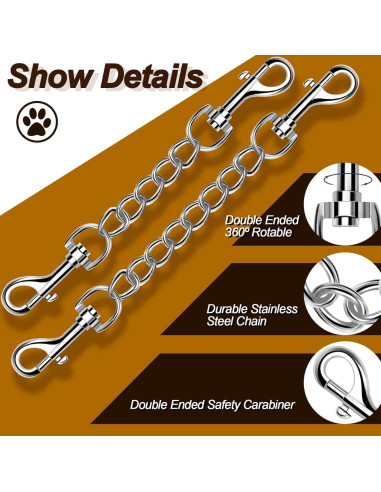 Clip de Seguridad para Perro HONGSAGE - Acero Inoxidable 20.32 cm