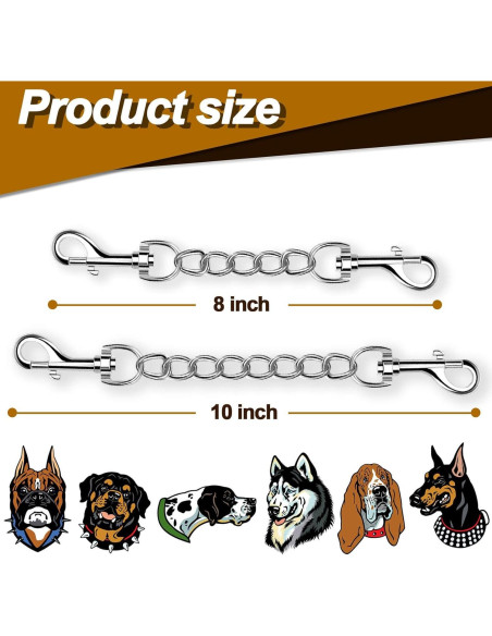 Clip de Seguridad para Perro HONGSAGE - Acero Inoxidable 20.32 cm
