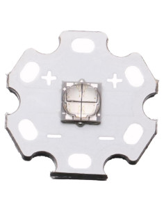 5 Pcs LED Azul 5050 SMD 12W con Placa Aluminio 20mm