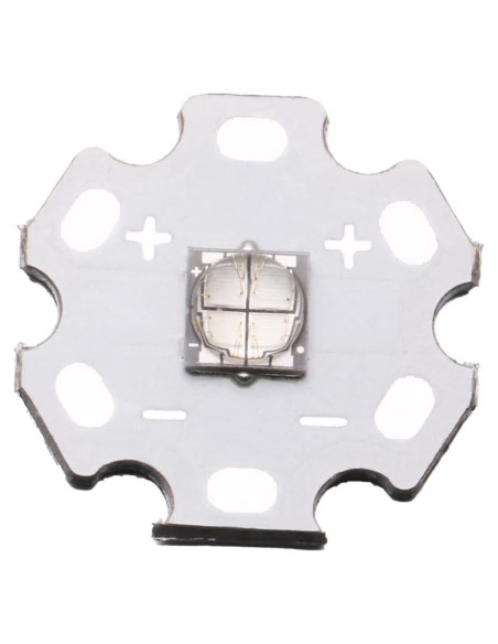 5 Pcs LED Azul 5050 SMD 12W con Placa Aluminio 20mm