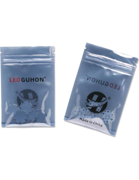 5 Pcs LED Azul 5050 SMD 12W con Placa Aluminio 20mm